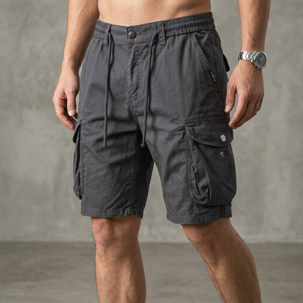 Comfortable Elastic Waist Cargo Shorts