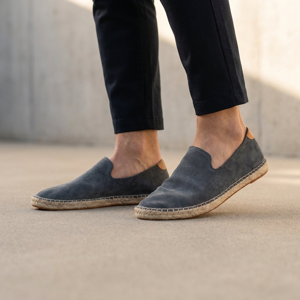 Casual Comfort Slip On Espadrille Shoes - OutfitLondon