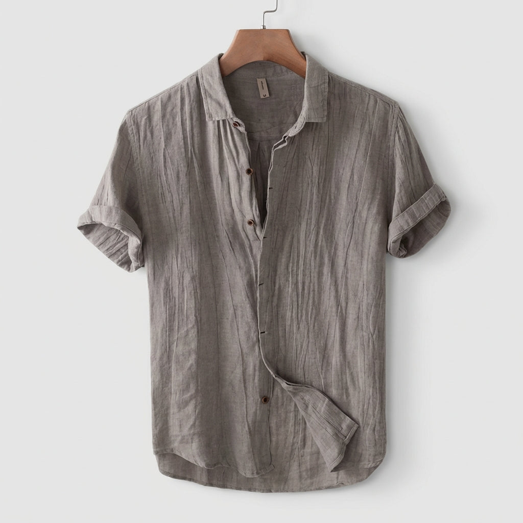 Casual Fit Short Sleeve Collar Shirt