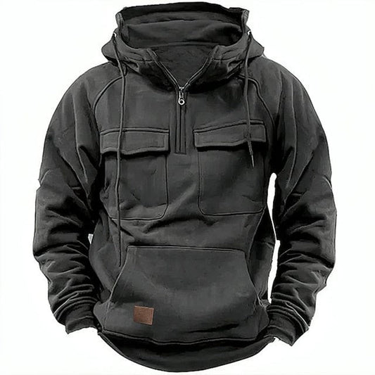 Classic Biker Hooded Jacket for Men Casual Comfortable Fit - OutfitLondon