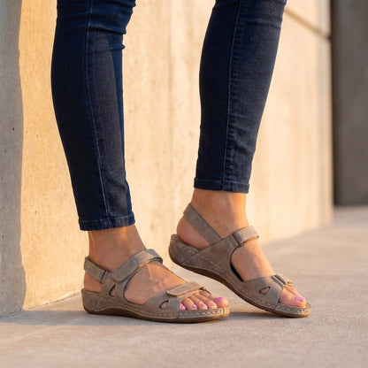 Comfortable Slip-On Flat Sandals with Adjustable Buckles