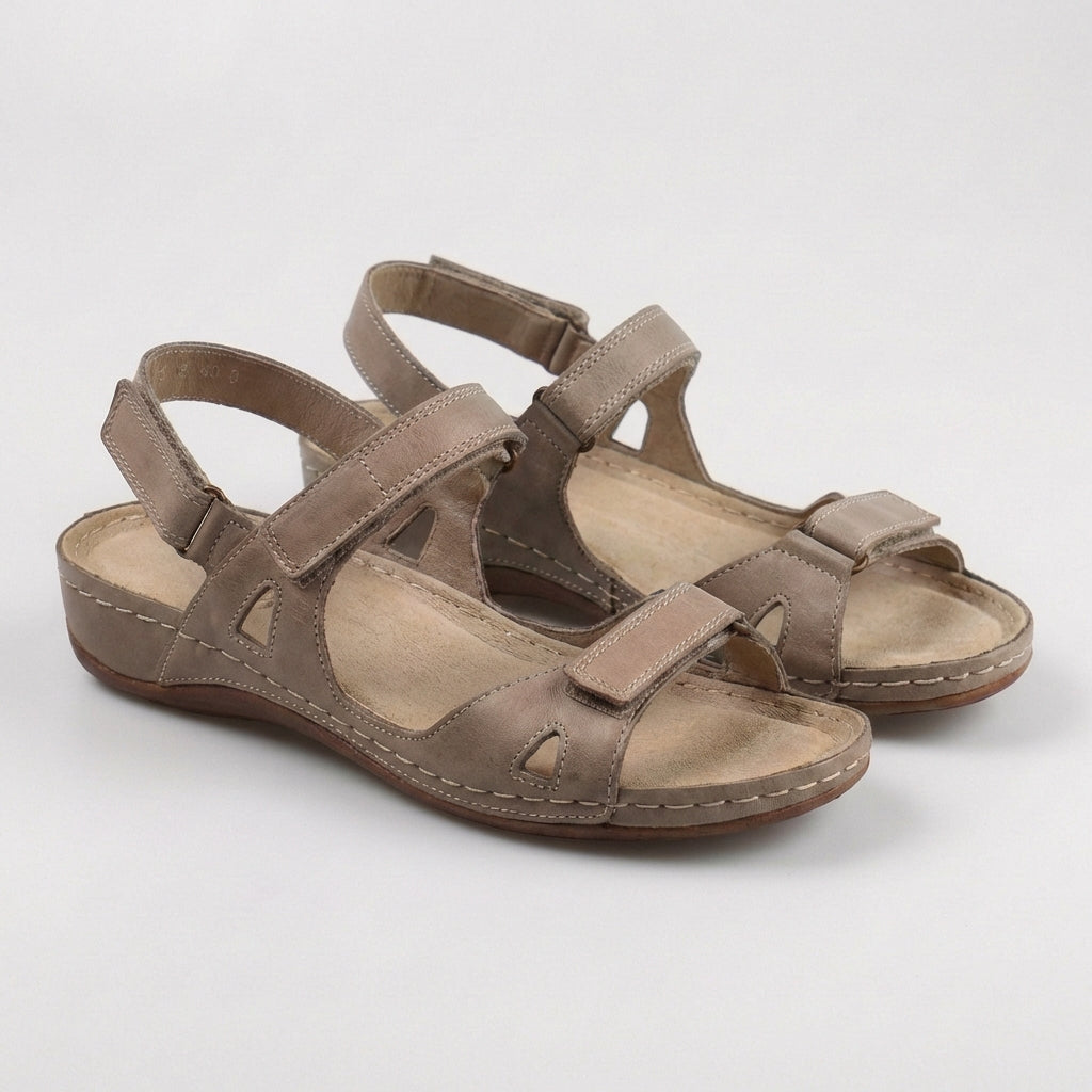 Comfortable Slip-On Flat Sandals with Adjustable Buckles