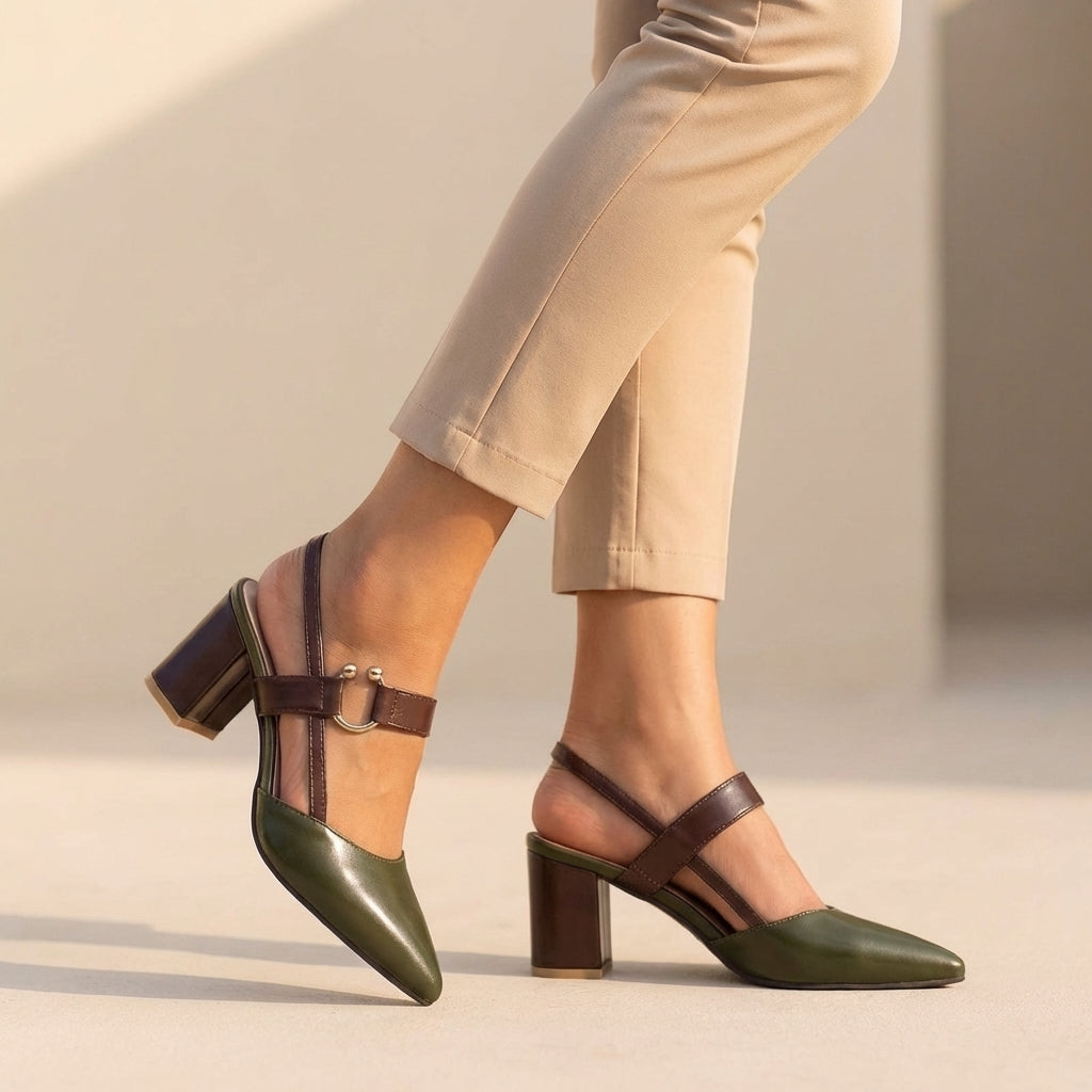 Classic Pointed Toe High Heel Slingbacks