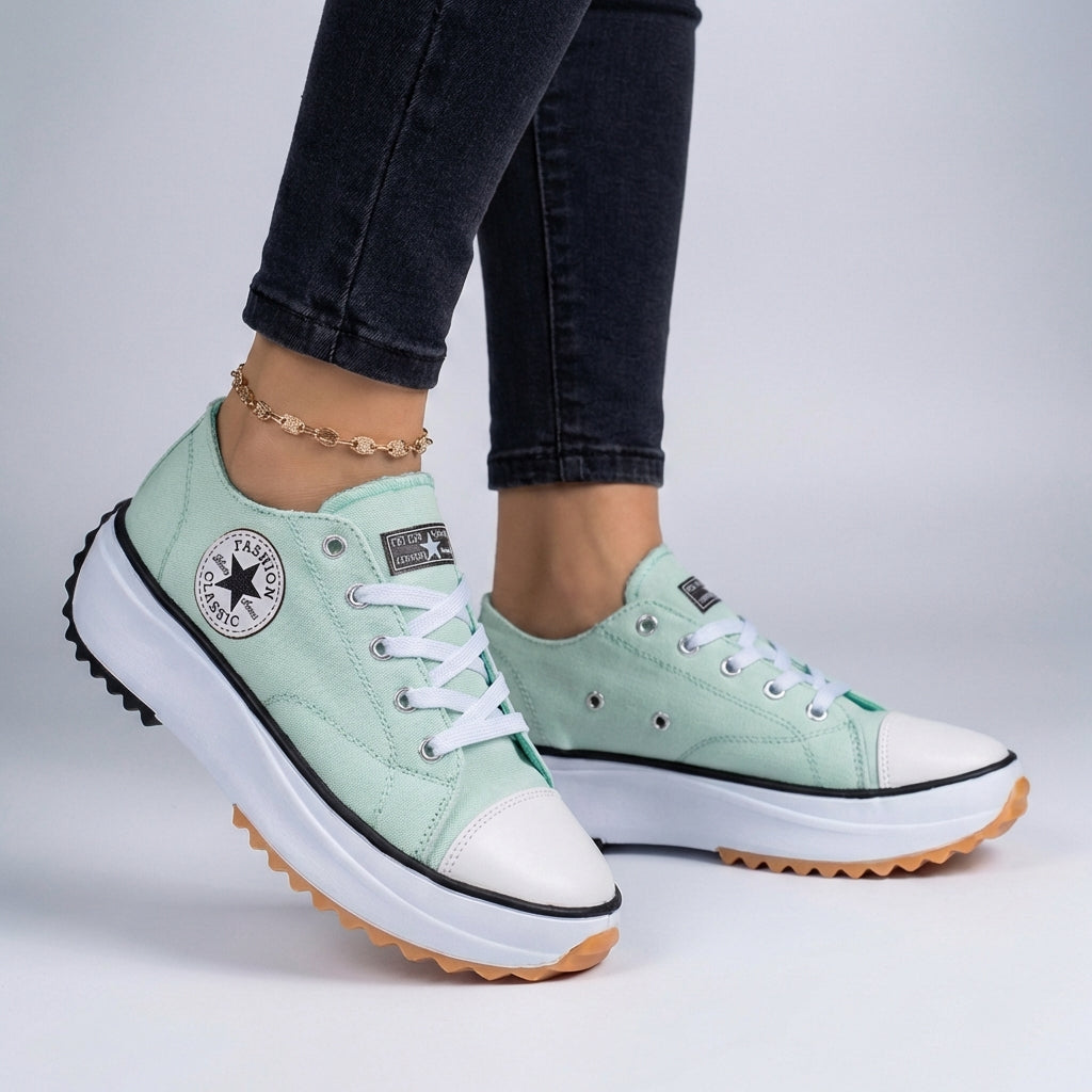 Comfortable Low Top Lace Up Sneakers for Women
