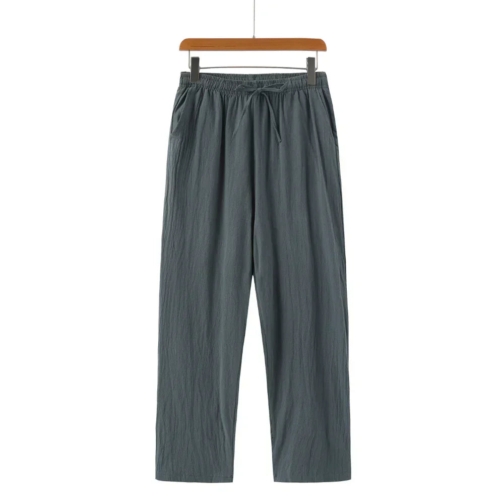 Relaxed Fit Casual Cotton Trousers