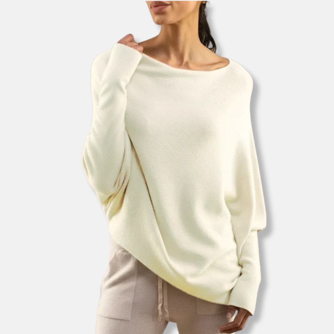 Comfy Women's Long Sleeve Oversized Knit Top - OutfitLondon