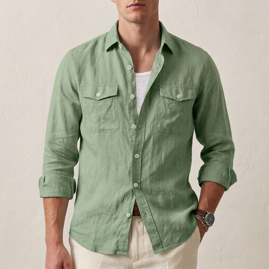 Casual Classic Long Sleeve Button Down Shirt