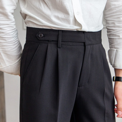 Slim Fit Formal Crop Pants for Men
