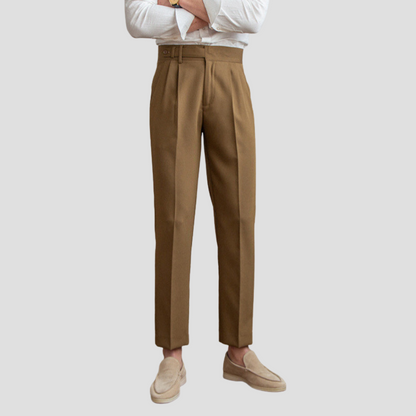 Slim Fit Formal Crop Pants for Men