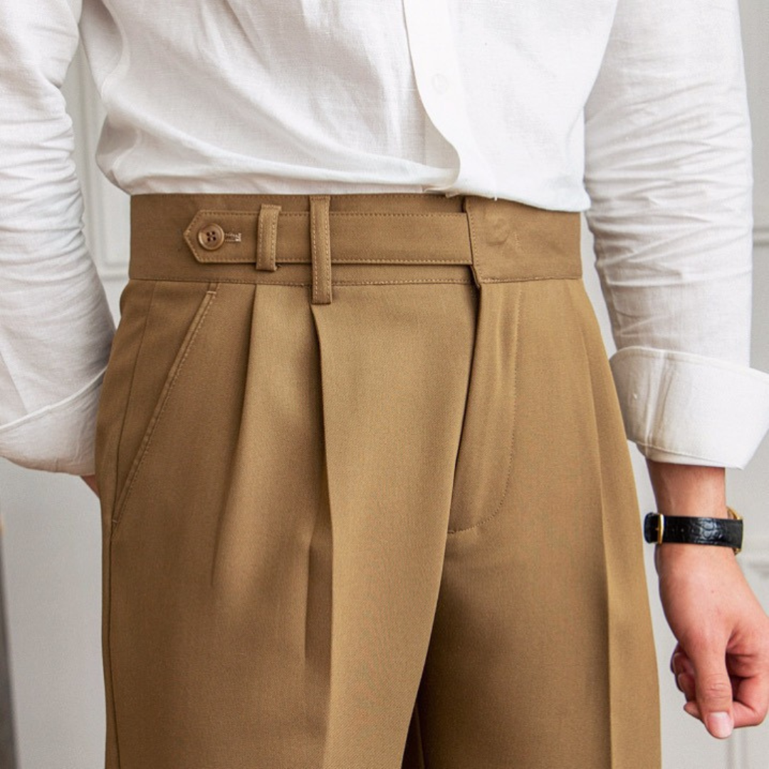 Slim Fit Formal Crop Pants for Men