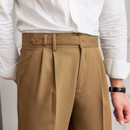 Slim Fit Formal Crop Pants for Men
