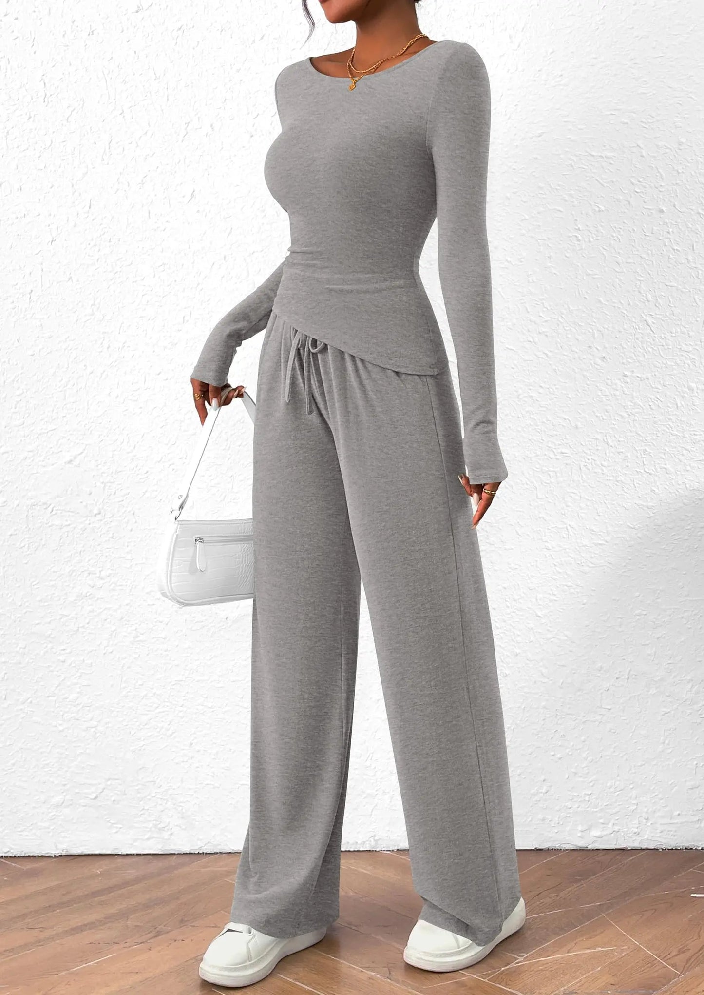 Comfy Tee and Loose Fit Pants Outfit Set