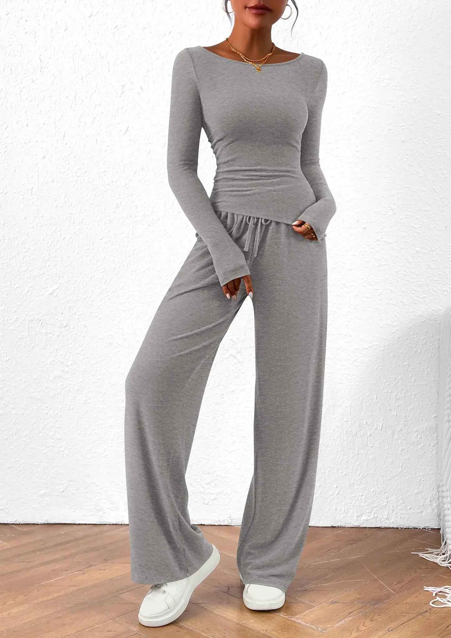 Comfy Tee and Loose Fit Pants Outfit Set