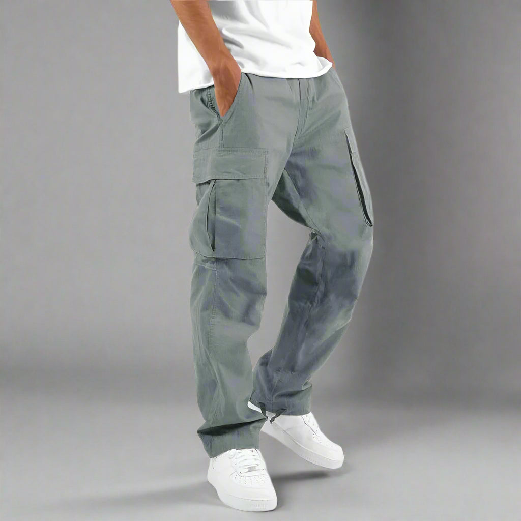 Relaxed Fit Men's Elastic Cargo Pants