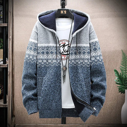 Cozy Mens Flannel Hooded Parka Jacket