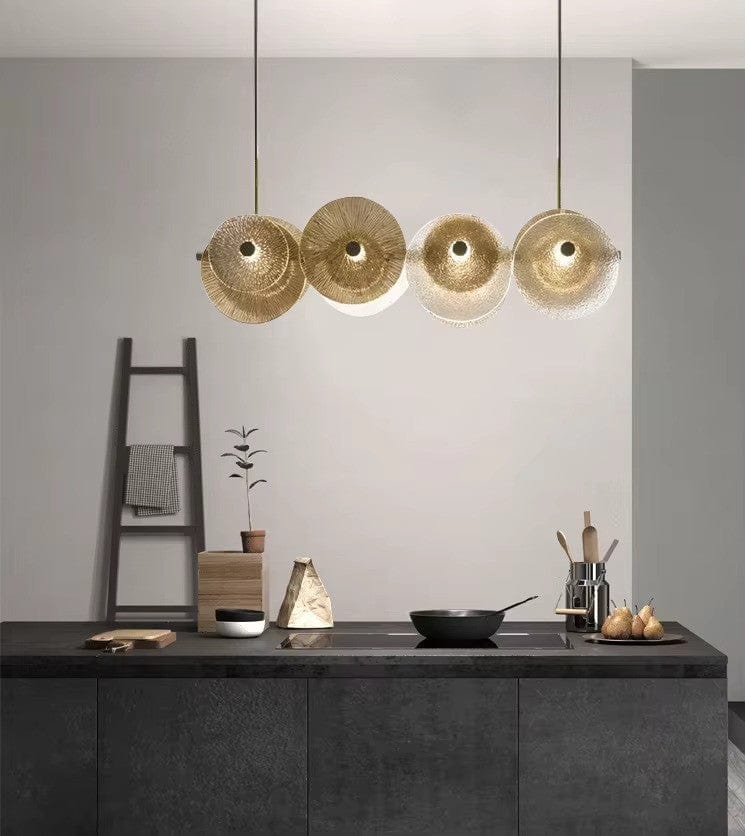 Elegant Gold Crystal Ceiling Light Fixture - OutfitLondon