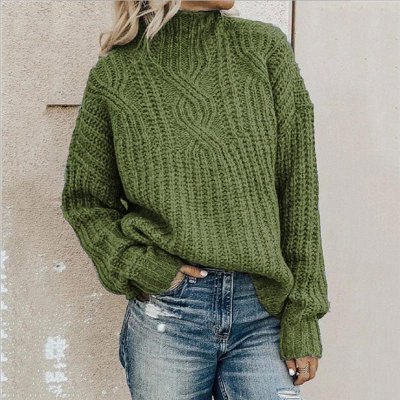 Comfy Oversized Knit Women's Sweater - OutfitLondon