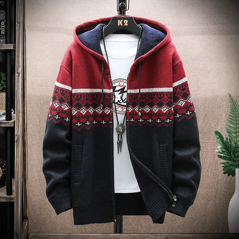 Cozy Mens Flannel Hooded Parka Jacket