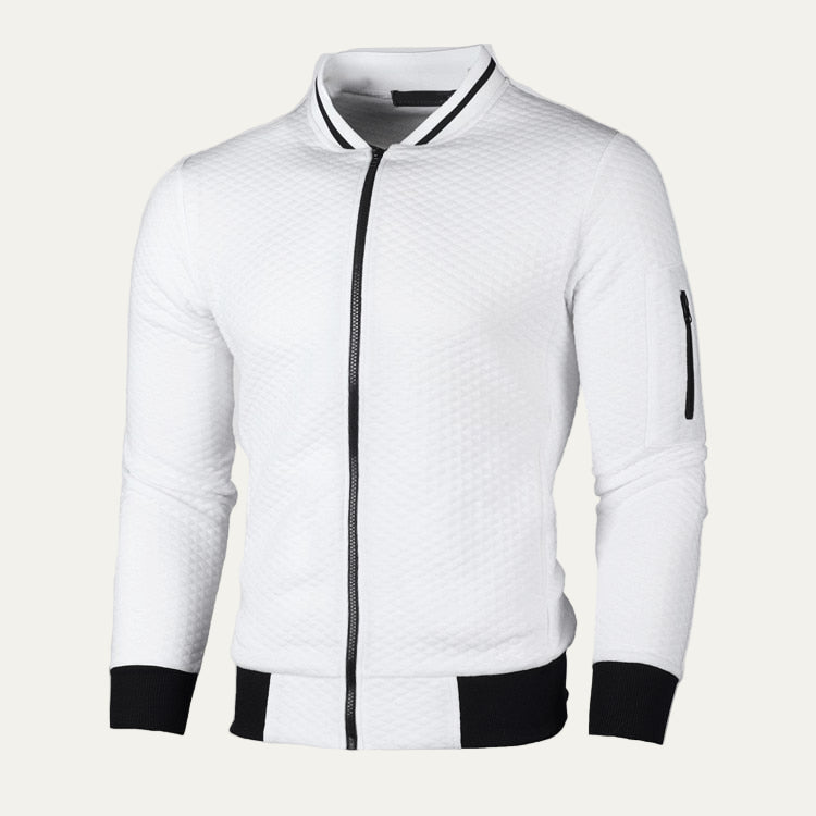 Men's Padded Quilted Zip Up Bomber Jacket