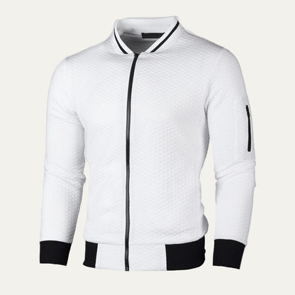 Men's Padded Quilted Zip Up Bomber Jacket