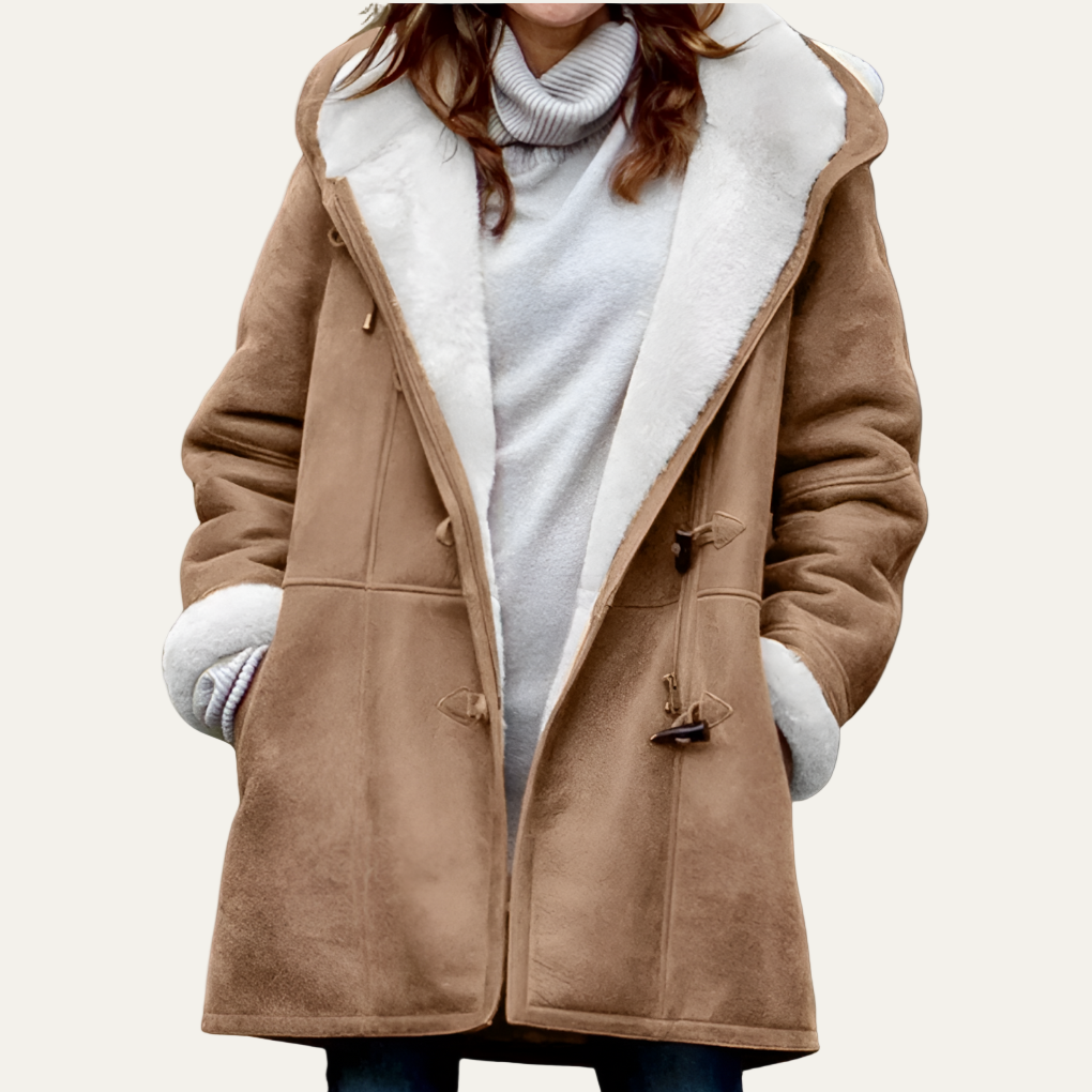 Cozy Faux Fur Toggle Coat for Women