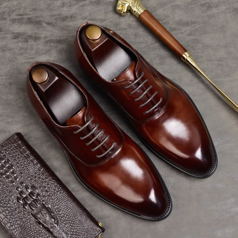 Stylish Men's Real Leather Formal Shoes - OutfitLondon