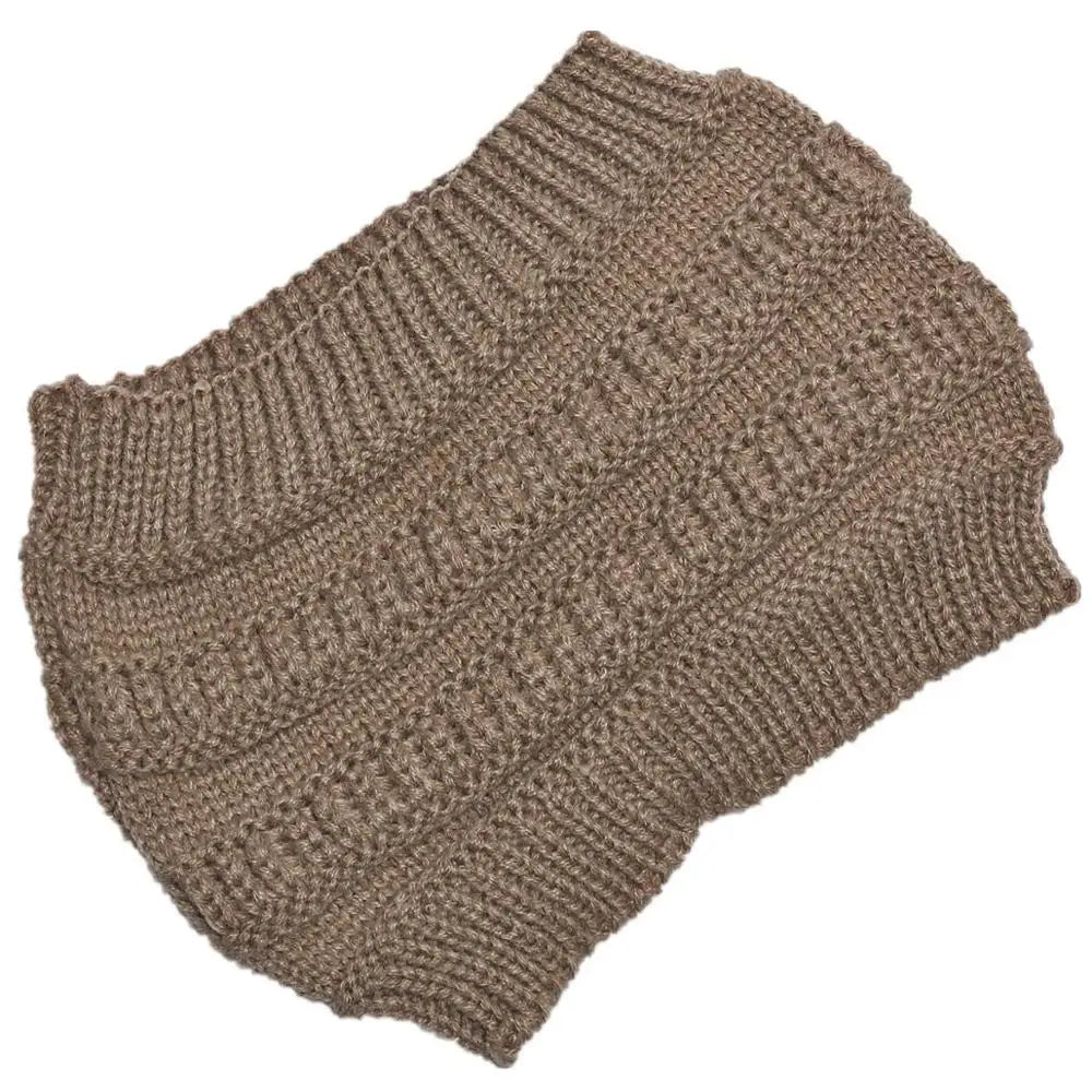 Cozy Oversized Knitted Ponytail Beanie