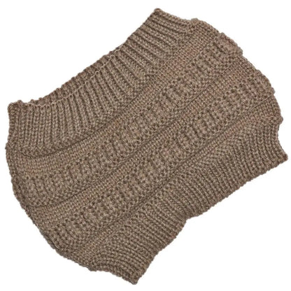 Cozy Oversized Knitted Ponytail Beanie