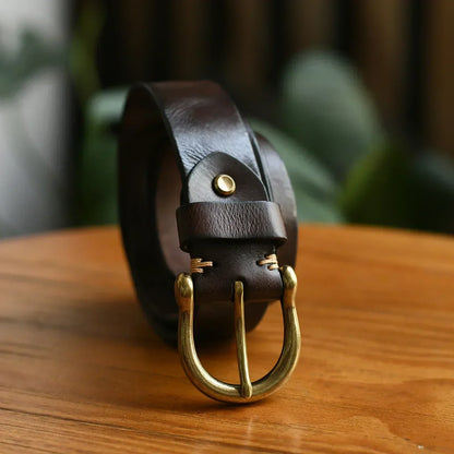 Real Leather Men's Waist Belt