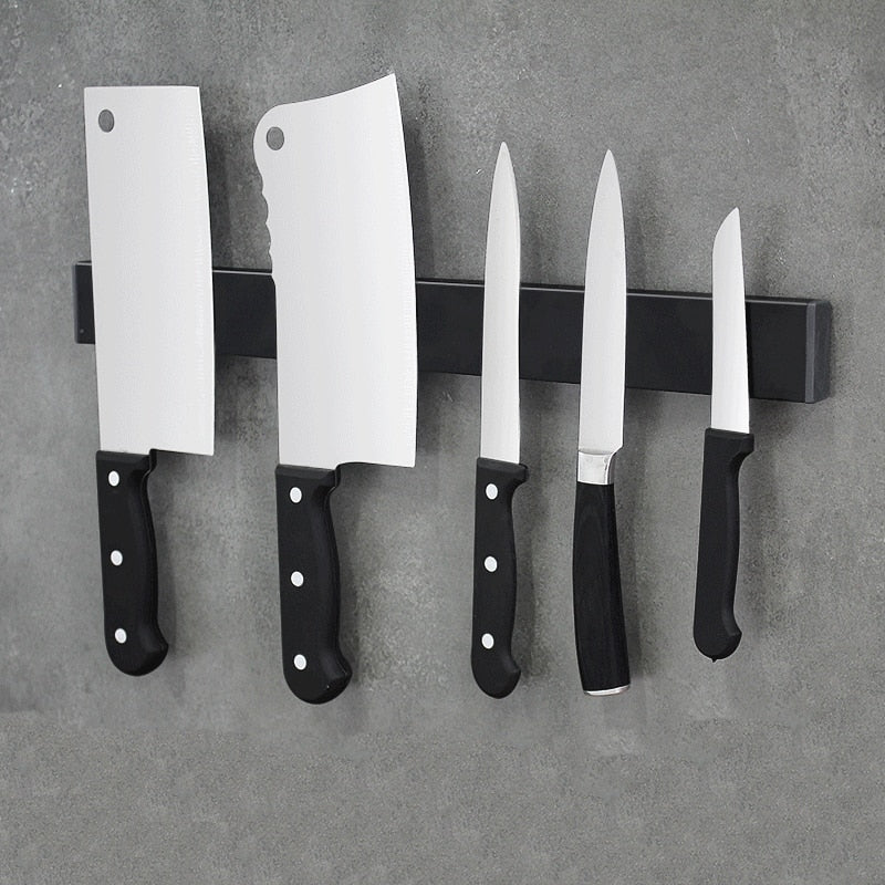 Powerful Magnet Kitchen Knife Strip Holder Stainless Steel - OutfitLondon
