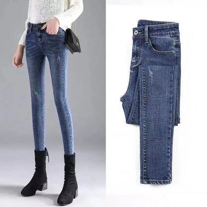 Slimming High Waist Women's Dark Jeans