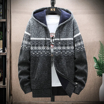 Cozy Mens Flannel Hooded Parka Jacket