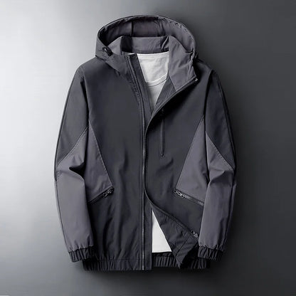 Men's Camouflage Windbreaker Hooded Water Resistant Jacket