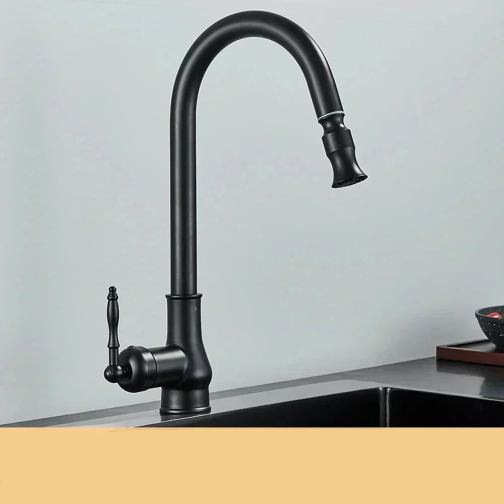 Traditional Oil Rubbed Bronze Swivel Kitchen Faucet