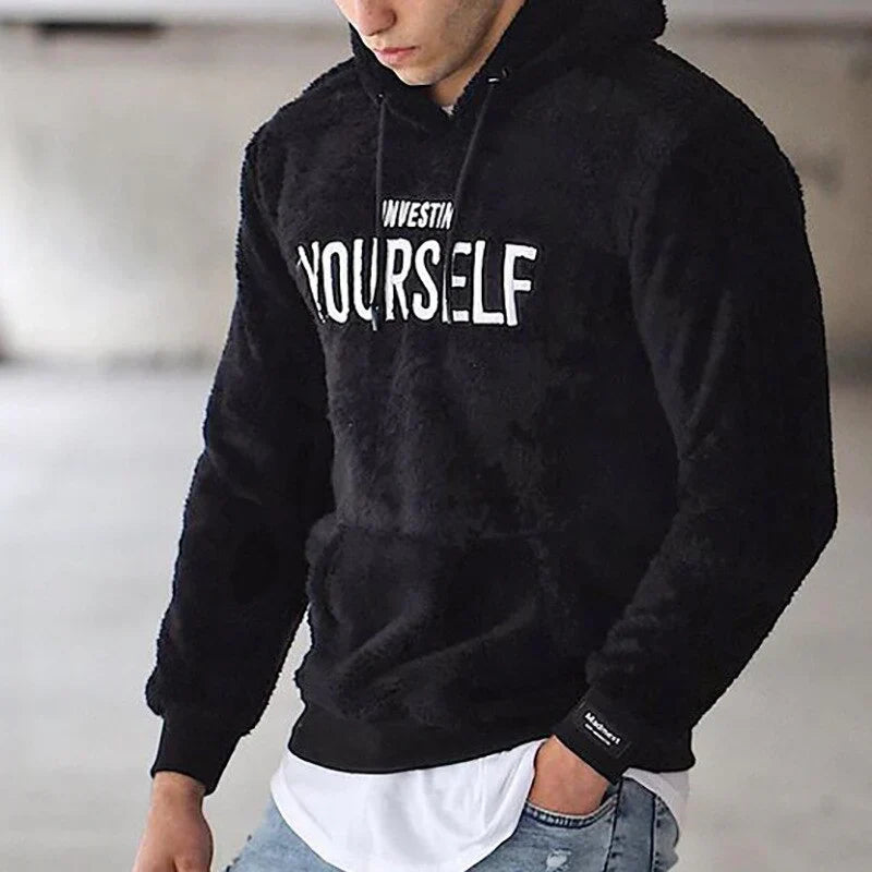 Warm Knit Hooded Sweater for Men