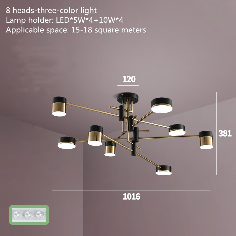 Elegant Gold Crystal Ceiling Chandelier