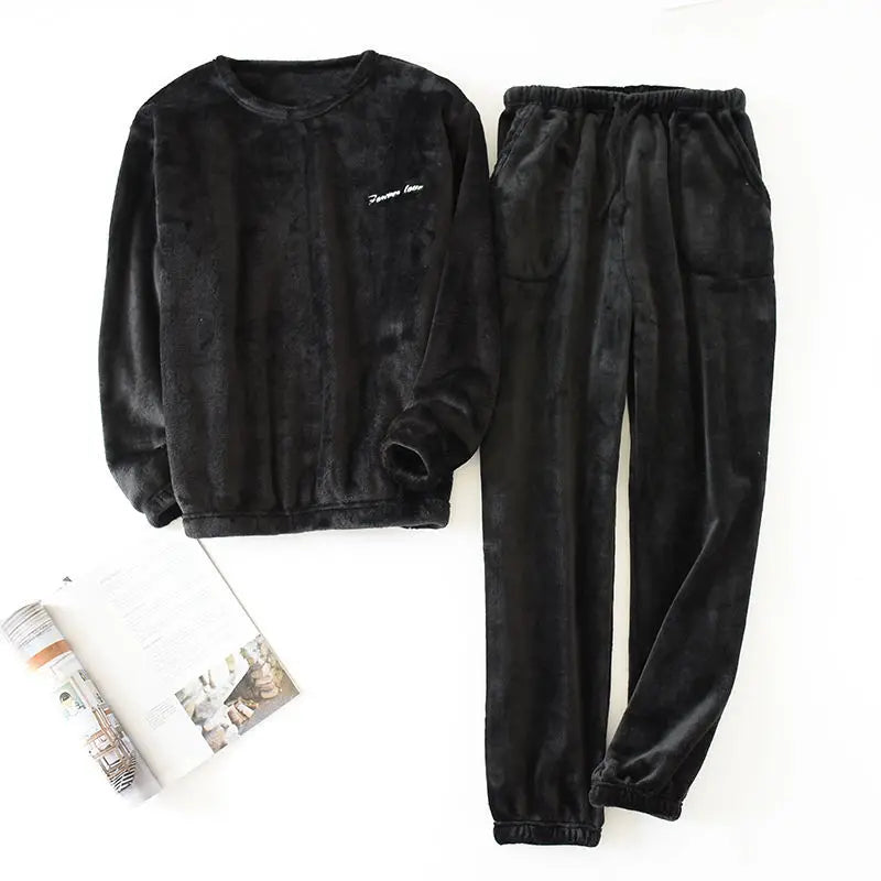 Soft Fleece 2-Piece Pajama Set for Men