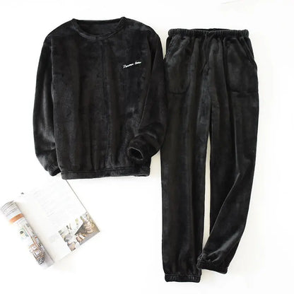 Soft Fleece 2-Piece Pajama Set for Men