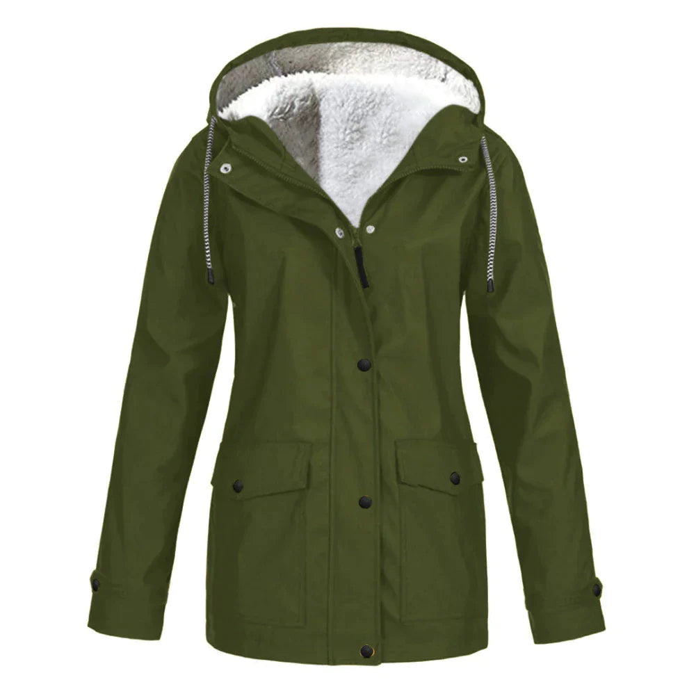 Warm Insulated Ladies Waterproof Jacket Coat