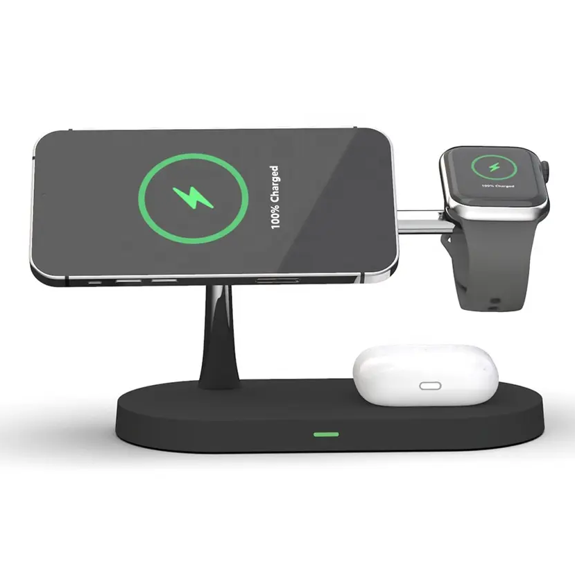 Compact Fast Charging Pad for Phone, Watch, and Buds