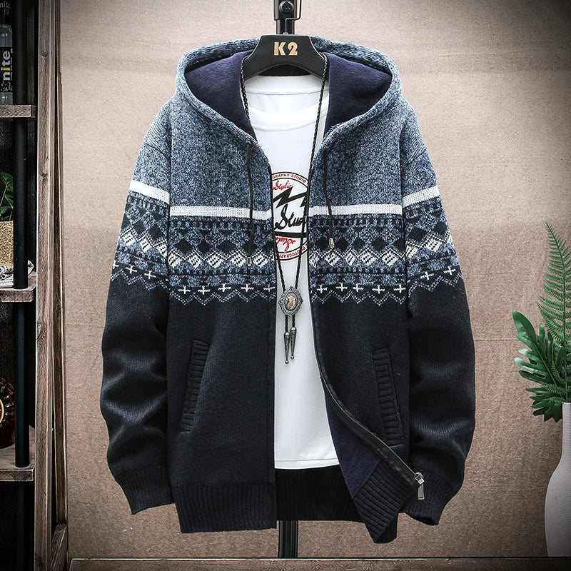 Cozy Mens Flannel Hooded Parka Jacket