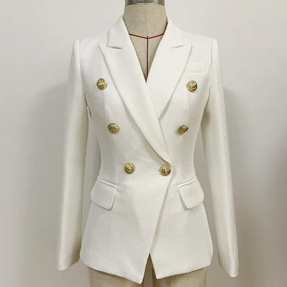 Timeless Dark Blue Office Coat for Ladies