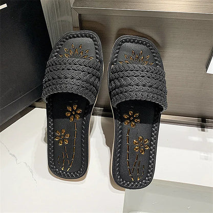 Relaxed Fit Womens Summer Sandals - Casual Slip Ons