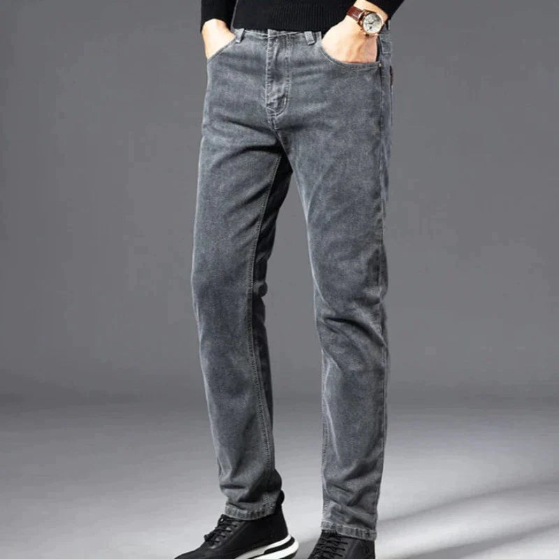 Men's Comfort Fit Elastic Everyday Jeans with Pockets