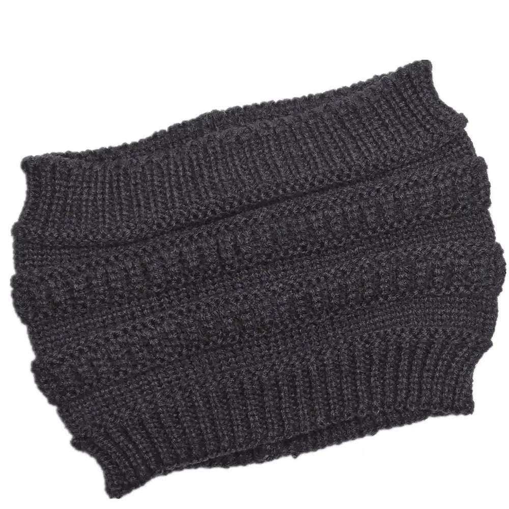 Cozy Oversized Knitted Ponytail Beanie