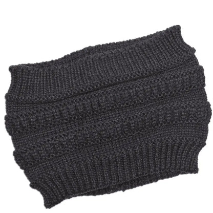 Cozy Oversized Knitted Ponytail Beanie
