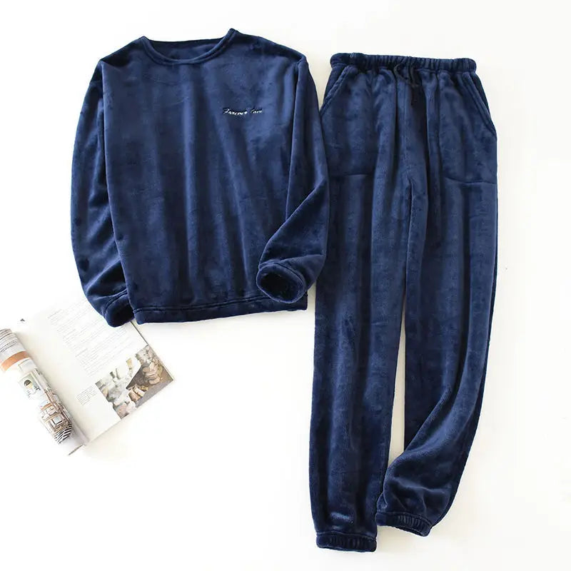Soft Fleece 2-Piece Pajama Set for Men