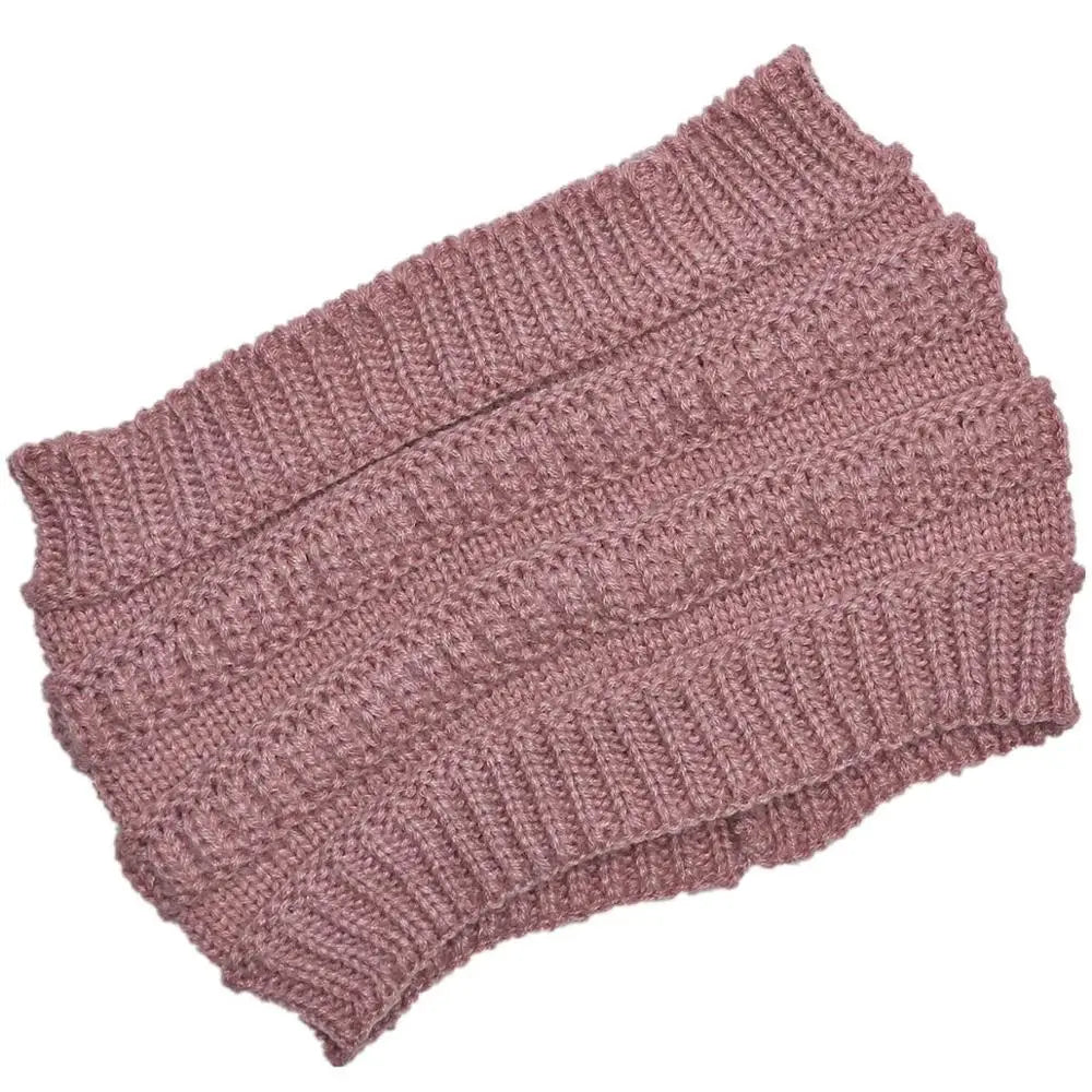 Cozy Oversized Knitted Ponytail Beanie