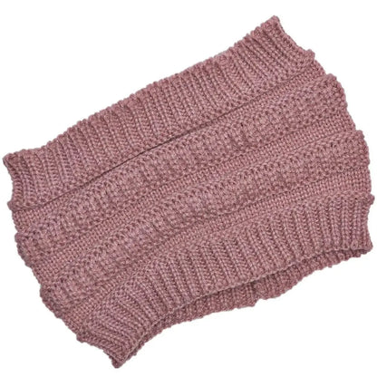 Cozy Oversized Knitted Ponytail Beanie