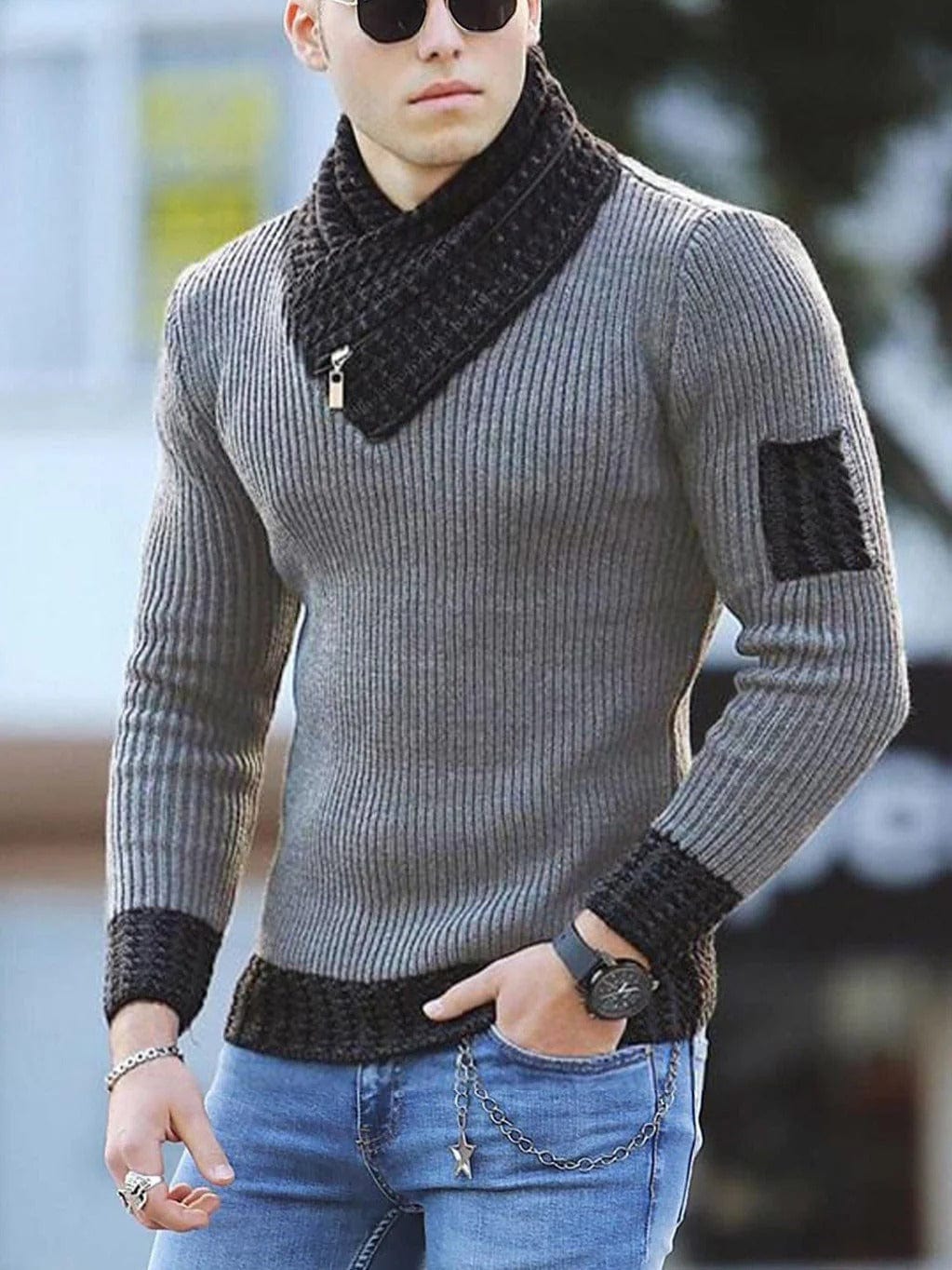 Cozy Mens Fleece Zip Sweatshirt